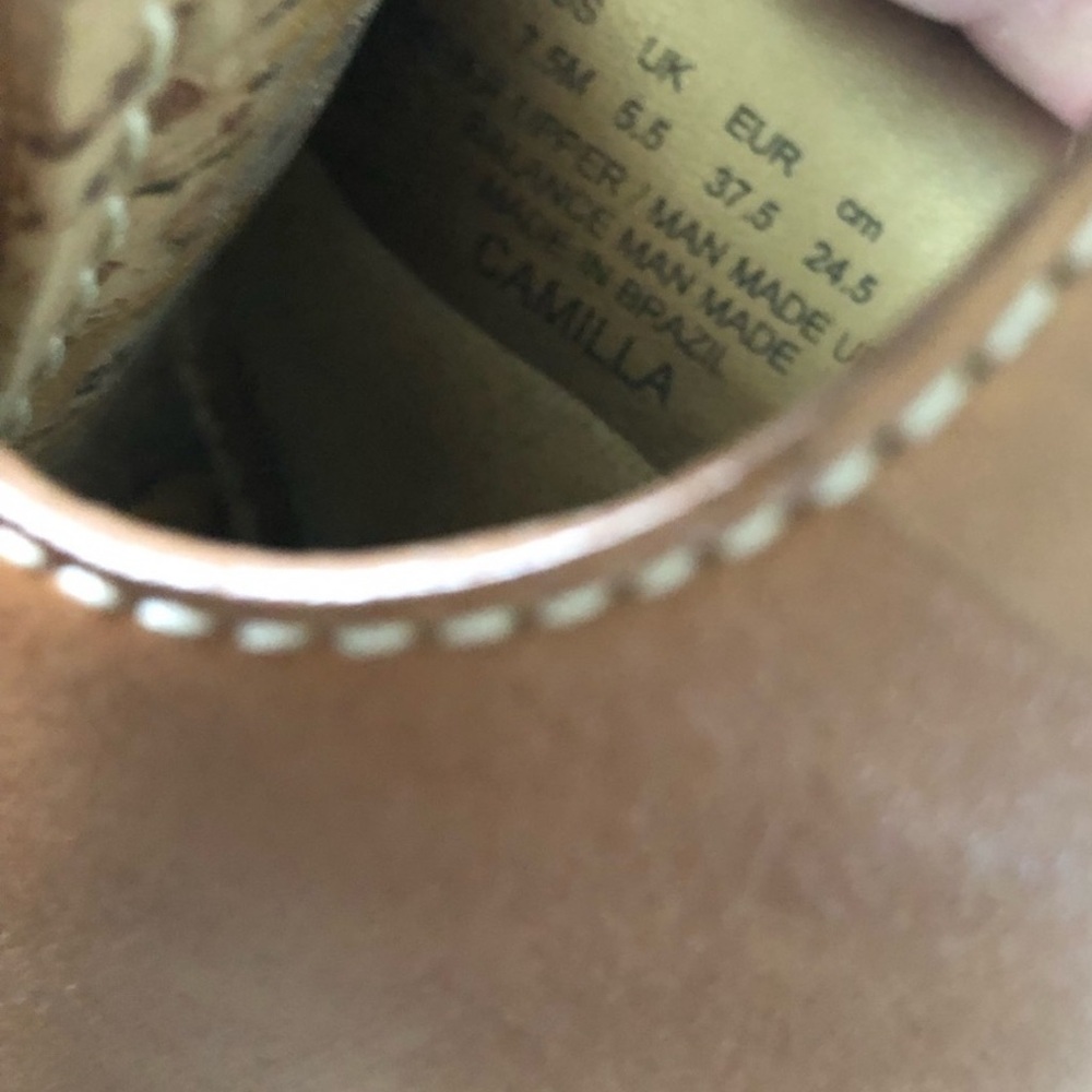 Sam Edelman Camilla Brown Wood Wedge Sandals - Picture 5 of 6